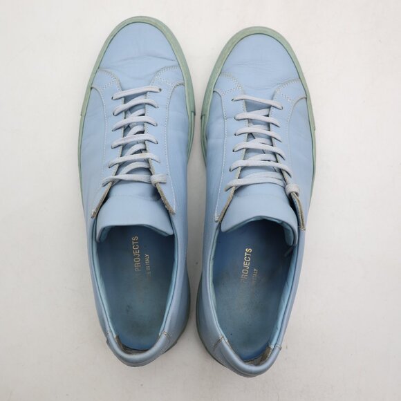 Common Projects Achilles Low Men's EU 44 Leather Powder Blue Trainers Sneakers - Picture 9 of 12